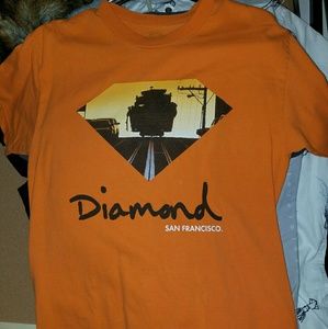 Worn Orange Diamond supply San Francisco Shirt